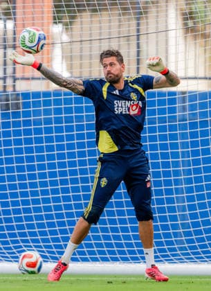 260623 Goalkeeper Kristoffer Nordfeldt of the Swedish national football team at a training session during day 13 of the FIFA World Cup, WM, Weltmeisterschaft, Fussball 2026 on June 23, 2026 in Dallas. Photo: Petter Arvidson BILDBYRAN kod PA PA1250 fotboll football soccer fotball vm fotbolls-vm fotball-vm fotbolls-vm 2026 fifa world cup 2026 träning practice training sverige sweden sverige a day 13 bbeng *** 260623 Goalkeeper Kristoffer Nordfeldt of the Swedish national soccer team at a training session on Day 13 of the 2026 FIFA World Cup on June 23, 2026 in Dallas. Photo by Petter Arvidson, BILDBYRAN. Code  Copyright: PETTERxARVIDSON BB260623PA005