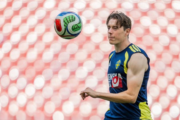 260623 Elliot Stroud of the Swedish national football team at a training session during day 13 of the FIFA World Cup, WM, Weltmeisterschaft, Fussball 2026 on June 23, 2026 in Dallas. Photo: Petter Arvidson BILDBYRAN kod PA PA1250 fotboll football soccer fotball vm fotbolls-vm fotball-vm fotbolls-vm 2026 fifa world cup 2026 träning practice training sverige sweden sverige a day 13 bbeng *** June 23, 2026  Copyright: PETTERxARVIDSON BB260623PA010