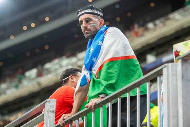 June 23, 2026: Uzbekistan fans prior to a FIFA World Cup, WM, Weltmeisterschaft, Fussball Group K match between Portugal and Uzbekistan in Houston, TX. .. CSM FIFA World Cup 2026: Portugal Vs Uzbekistan JUN 23  - ZUMAc04_ 20260623_faf_c04_008 Copyright: xTraskxSmithx