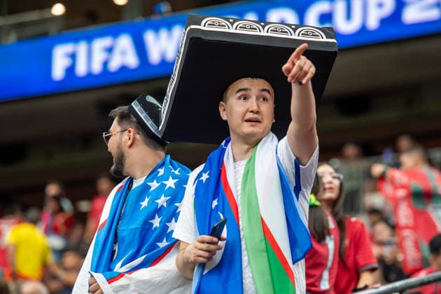 June 23, 2026: Uzbekistan fans prior to a FIFA World Cup, WM, Weltmeisterschaft, Fussball Group K match between Portugal and Uzbekistan in Houston, TX. .. CSM USA - ZUMAc04_ 20260623_faf_c04_012 Copyright: xTraskxSmithx