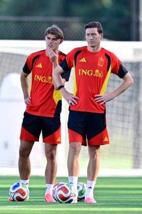 Belgian national football team - FIFA World Cup, WM, Weltmeisterschaft, Fussball 2026 - media activities 22 06 2026 RENTON, UNITED STATES OF AMERICA - JUNE 22 : De Ketelaere Charles midfielder of Belgium and Vanaken Hans midfielder of Belgium pictured during a training session of the Belgian national football team during the FIFA World Cup 2026 on June 22, 2026 in Renton, United States of America, 22 06 2026 Renton United States of America  Copyright: xJanxDexMeuleneirx