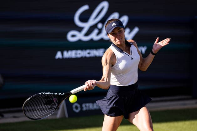 BAD HOMBURG, GERMANY - JUNE 23: Elina Svitolina (UKR) during the Bad Homburg Open powered by Solarwatt Singles match between Liudmila Samsonova vs Elina Svitolina (UKR) at Kurpark Bad Homburg on June 23, 2026 in Bad Homburg, Germany. Hessen Germany Copyright: xSteffiexWunderlx