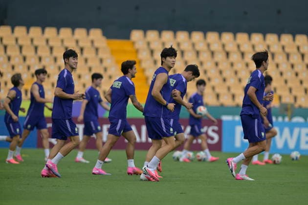2026 FIFA World Cup, WM, Weltmeisterschaft, Fussball - Group A - South Korea s training session South Korea s players takes part in a training session in San Nicolas de los Garza, Mexico, 23 June 2026. South Korea will face South Africa in their 2026 FIFA World Cup Group A soccer match on 25 June. San Nicolas de Los Garza Mexico  Copyright: xMIGUELxSIERRAx