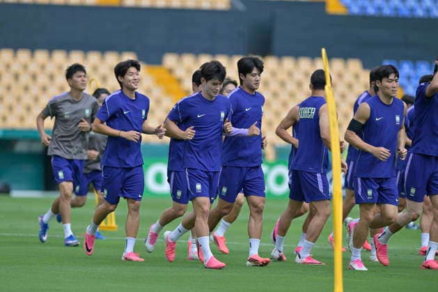 2026 FIFA World Cup, WM, Weltmeisterschaft, Fussball - Group A - South Korea s training session South Korea s players takes part in a training session in San Nicolas de los Garza, Mexico, 23 June 2026. South Korea will face South Africa in their 2026 FIFA World Cup Group A soccer match on 25 June. San Nicolas de Los Garza Mexico  Copyright: xMIGUELxSIERRAx