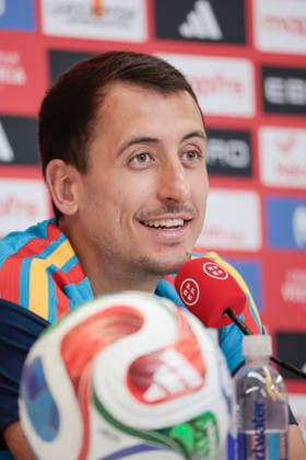 Spain s Mikel Oyarzabal takes part in a press conference, PK, Pressekonferenz in Chattanooga, Tenesse, United States, 23 June 2026. Spain will face Uruguay in their 2026 FIFA World Cup, WM, Weltmeisterschaft, Fussball Group H soccer match on 27 June. 2026 FIFA World Cup - Group H - Swpain s press conference !ACHTUNG: NUR REDAKTIONELLE NUTZUNG!  Copyright: xLavandeiraxjrx GRAF4286 20260623-55020685313_1