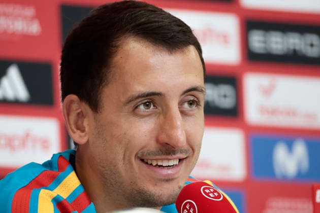Spain s Mikel Oyarzabal takes part in a press conference, PK, Pressekonferenz in Chattanooga, Tenesse, United States, 23 June 2026. Spain will face Uruguay in their 2026 FIFA World Cup, WM, Weltmeisterschaft, Fussball Group H soccer match on 27 June. 2026 FIFA World Cup - Group H - Swpain s press conference !ACHTUNG: NUR REDAKTIONELLE NUTZUNG!  Copyright: xLavandeiraxjrx GRAF4287 20260623-55020685320_1