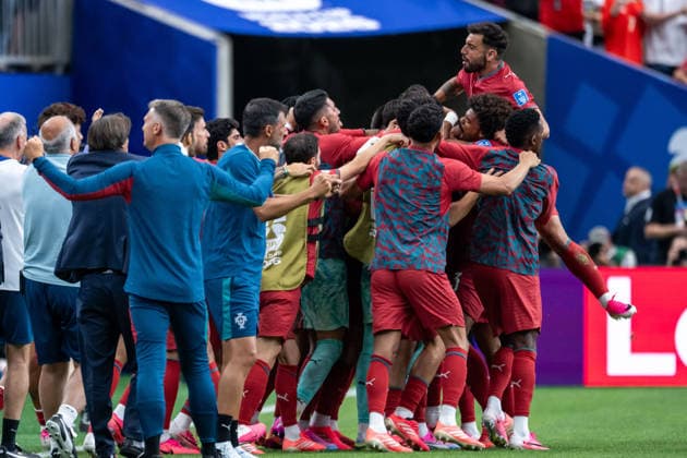 260623 Cristiano Ronaldo of Portugal celebrates with team mates after 1-0 during the FIFA World Cup, WM, Weltmeisterschaft, Fussball 2026 football match between Portugal and Uzbekistan on June 23, 2026 in Houston. Photo: Ludvig Thunman BILDBYRAN kod LT LT0803 fotboll football soccer fotball vm fotbolls-vm fotball-vm fotbolls-vm 2026 fifa world cup 2026 day 13 bbeng jubel *** June 23, 2026  Copyright: LUDVIGxTHUNMAN BB260623LT019