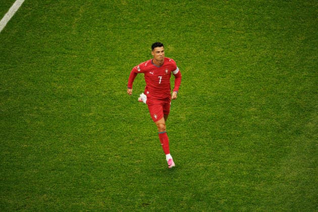 Cristiano Ronaldo seen celebrating after scoring goal during FIFA World Cup, WM, Weltmeisterschaft, Fussball 2026 game between national teams of Portugal and Uzbekistan (Grzegorz Wajda Ball Raw Images) Houston Houston Stadium USA Copyright: xGrzegorzxWajdax grzegorzwajda_portugal_uzbekistan_2526_2-11