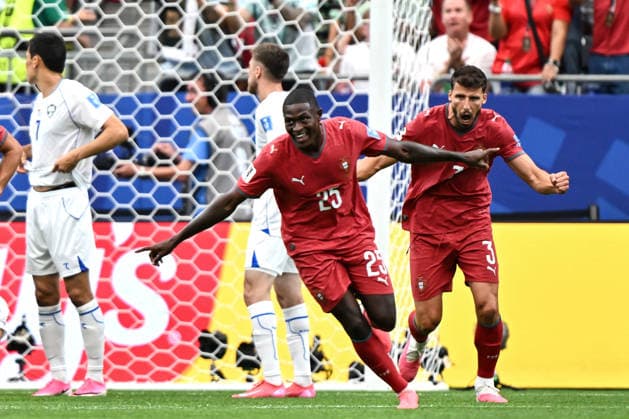 Gc Houston (Stati Uniti) 23 06 2026 - Mondiali di Calcio 2026 Portogallo-Uzbekistan foto Giacomo Cosua Image nella foto: esultanza gol Nuno Mendes 
