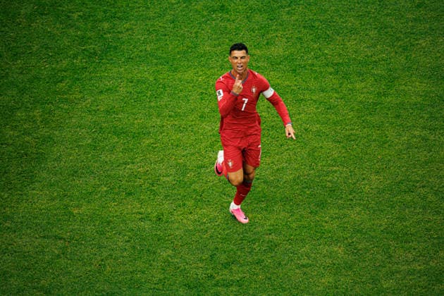Cristiano Ronaldo seen celebrating after scoring goal during FIFA World Cup, WM, Weltmeisterschaft, Fussball 2026 game between national teams of Portugal and Uzbekistan (Grzegorz Wajda Ball Raw Images) Houston Houston Stadium USA Copyright: xGrzegorzxWajdax grzegorzwajda_portugal_uzbekistan_2526_2-15