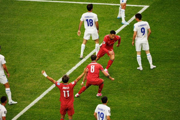 Cristiano Ronaldo seen celebrating after scoring goal during FIFA World Cup, WM, Weltmeisterschaft, Fussball 2026 game between national teams of Portugal and Uzbekistan (Grzegorz Wajda Ball Raw Images) Houston Houston Stadium USA Copyright: xGrzegorzxWajdax grzegorzwajda_portugal_uzbekistan_2526_2-5