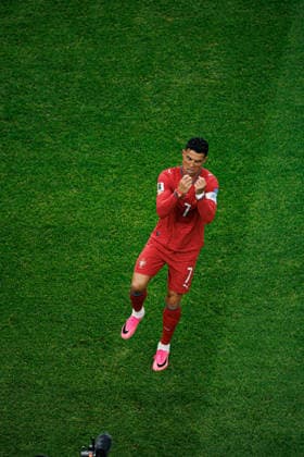Cristiano Ronaldo seen celebrating after scoring goal during FIFA World Cup, WM, Weltmeisterschaft, Fussball 2026 game between national teams of Portugal and Uzbekistan (Grzegorz Wajda Ball Raw Images) Houston Houston Stadium USA Copyright: xGrzegorzxWajdax grzegorzwajda_portugal_uzbekistan_2526_2-38