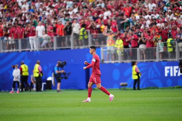 Portugal v Uzbekistan - FIFA World Cup, WM, Weltmeisterschaft, Fussball 2026 - Group K HOUSTON, USA - JUNE 23: Cristiano Ronaldo of Portugal celebrates after scoring his team s first goal during the 2026 FIFA World Cup First Stage Group K match between Portugal and Uzbekistan at NRG Stadium (Houston Stadium) in Houston, Texas, United States on June 23, 2026. Jose Hernandez Anadolu Texas United States. Editorial use only. Please get in touch for any other usage.  Copyright: x2026xAnadoluxJosexHernandezx