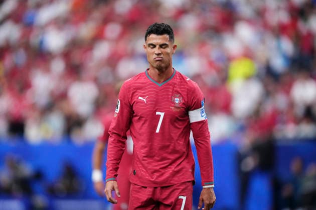 Portugal v Uzbekistan: Group K - FIFA World Cup, WM, Weltmeisterschaft, Fussball 2026 Cristiano Ronaldo of Portugal reacts during the FIFA World Cup 2026 Group K match between Portugal and Uzbekistan at Houston Stadium on June 23, 2026 in Houston, Texas. Houston TX United States  Copyright: xJosexBretonx originalFilename:bretonhernandez-portugal260623_npQsu.jpg