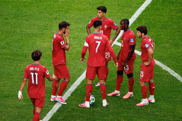 Players of Portugal seen during FIFA World Cup, WM, Weltmeisterschaft, Fussball 2026 game between national teams of Portugal and Uzbekistan (Grzegorz Wajda Ball Raw Images) Houston Houston Stadium USA Copyright: xGrzegorzxWajdax grzegorzwajda_portugal_uzbekistan_2526_4-5