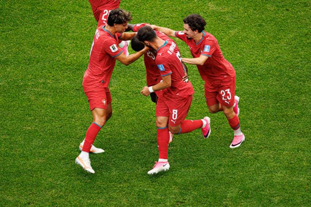 Players of Portugal seen celebrating after goal from Nuno Mendes during FIFA World Cup, WM, Weltmeisterschaft, Fussball 2026 game between national teams of Portugal and Uzbekistan (Grzegorz Wajda Ball Raw Images) Houston Houston Stadium USA Copyright: xGrzegorzxWajdax grzegorzwajda_portugal_uzbekistan_2526_4-16