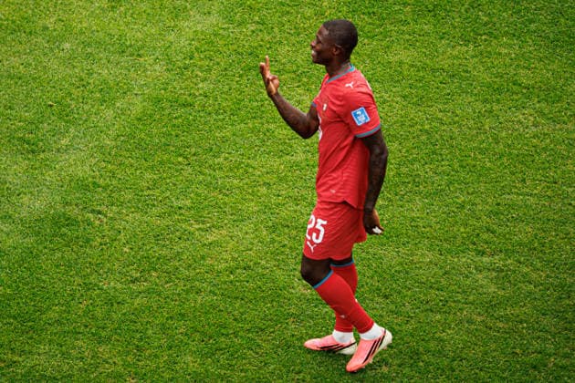 Nuno Mendes seen celebrating after scoring goal during FIFA World Cup, WM, Weltmeisterschaft, Fussball 2026 game between national teams of Portugal and Uzbekistan (Grzegorz Wajda Ball Raw Images) Houston Houston Stadium USA Copyright: xGrzegorzxWajdax grzegorzwajda_portugal_uzbekistan_2526_4-22