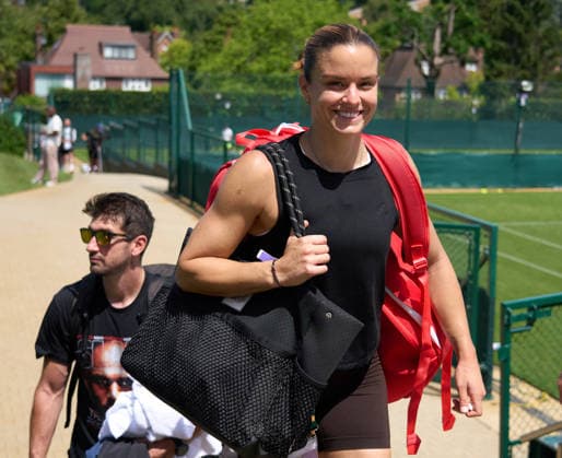 2026 Wimbledon, June 23, Practice LONDON, - JUNE 23: Maria Sakkari of Greece moves between courts during the 2026 Wimbledon, June 23, Practice at The all England club, Wimbledon on June 23, 2026 in London, GBR. London The all England club, Wimbledon GBR Copyright: xPeterxvanxdenxBerg ISIxPhotosx 9411