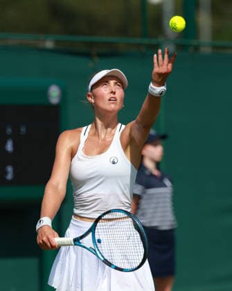 Gabriela Knutson (CZE), Damen Einzel, Ladies Singles, Qualifikation, Wimbledon Tennis - Wimbledon 2026 - Grand Slam ITF ATP, Tennis Herren WTA, Tennis Damen - AELTC - London - - Great Britain - 23 June 2026. *** Gabriela Knutson CZE, Womens Singles, Qualifying, Wimbledon Tennis, Wimbledon 2026, Grand Slam, ITF, ATP, WTA, AELTC, London, Great Britain, June 23, 2026,detected_source_language Copyright: xJuergenxHasenkopfx