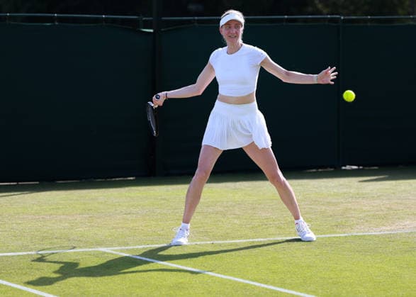 Mona Barthel (GER), Damen Einzel, Ladies Singles, Qualifikation, Wimbledon Tennis - Wimbledon 2026 - Grand Slam ITF ATP, Tennis Herren WTA, Tennis Damen - AELTC - London - - Great Britain - 23 June 2026. *** Mona Barthel GER, Womens Singles, Qualifying, Wimbledon Tennis, Wimbledon 2026, Grand Slam, ITF, ATP, WTA, AELTC, London, Great Britain, June 23, 2026,detected_source_language Copyright: xJuergenxHasenkopfx