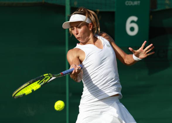 Julia Grabher (AUT), Damen Einzel, Ladies Singles, Qualifikation, Wimbledon Tennis - Wimbledon 2026 - Grand Slam ITF ATP, Tennis Herren WTA, Tennis Damen - AELTC - London - - Great Britain - 23 June 2026. *** Julia Grabher (AUT), Womens Singles, Qualifying, Wimbledon Tennis, Wimbledon 2026, Grand Slam, ITF, ATP, WTA, AELTC, London, Great Britain, June 23, 2026,detected_source_language Copyright: xJuergenxHasenkopfx