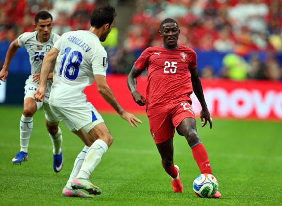 FIFA World Cup, WM, Weltmeisterschaft, Fussball 2026 - Group K - Portugal vs Uzbekistan Nuno Mendes of Portugal in action during the FIFA World Cup 2026 group stage match Portugal against Uzbekistan, in Houston, USA, 23 June 2026. HOUSTON United States  Copyright: xSAMxWASSONx