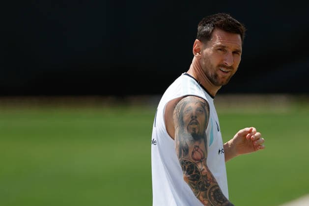 Argentina s Lionel Messi reacts during a training session at the Sporting KC Training Center in Kansas, United Startes, 23 June 2026. Argentina national team, Nationalteam training session !ACHTUNG: NUR REDAKTIONELLE NUTZUNG!  Copyright: xJuanxIgnacioxRoncoronix GRAF4327 20260623-55020685841_1