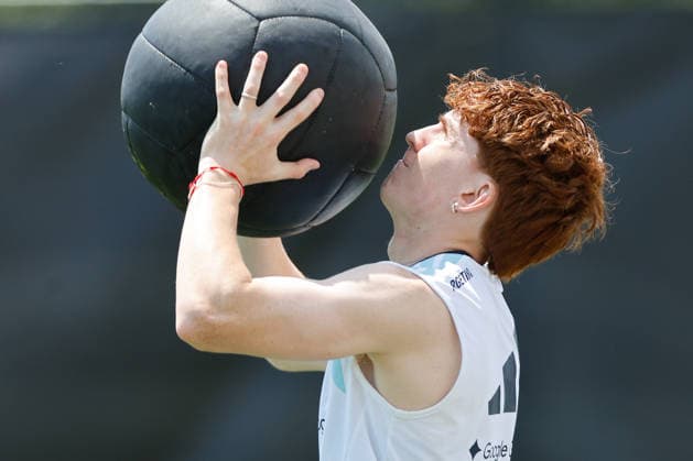 Argentina s Valentin Barco reacts during a training session at the Sporting KC Training Center in Kansas, United Startes, 23 June 2026. Argentina national team, Nationalteam training session !ACHTUNG: NUR REDAKTIONELLE NUTZUNG!  Copyright: xJuanxIgnacioxRoncoronix GRAF4330 20260623-55020685866_1