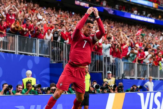 Portugal v Uzbekistan - FIFA World Cup, WM, Weltmeisterschaft, Fussball 2026 - Group K HOUSTON, USA - JUNE 23: Cristiano Ronaldo of Portugal celebrates after scoring a goal during the 2026 FIFA World Cup First Stage Group K match between Portugal and Uzbekistan at NRG Stadium (Houston Stadium) in Houston, Texas, United States on June 23, 2026. Hakan Akgun Anadolu Texas United States. Editorial use only. Please get in touch for any other usage.  Copyright: x2026xAnadoluxHakanxAkgunx