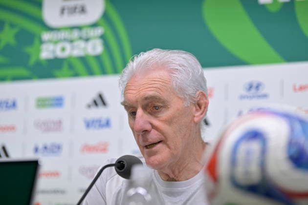 2026 FIFA World Cup, WM, Weltmeisterschaft, Fussball - Group A - South Africa s presser South Africa s head coach Hugo Broos takes part in a training session in Monterrey, Mexico, 23 June 2026. South Africa will face South Korea in their 2026 FIFA World Cup Group A soccer match on 25 June. MONTERREY Mexico  Copyright: xMIGUELxSIERRAx