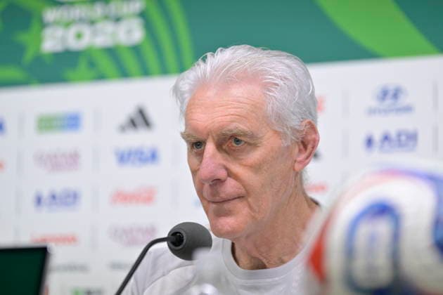 2026 FIFA World Cup, WM, Weltmeisterschaft, Fussball - Group A - South Africa s presser South Africa s head coach Hugo Broos takes part in a training session in Monterrey, Mexico, 23 June 2026. South Africa will face South Korea in their 2026 FIFA World Cup Group A soccer match on 25 June. MONTERREY Mexico  Copyright: xMIGUELxSIERRAx