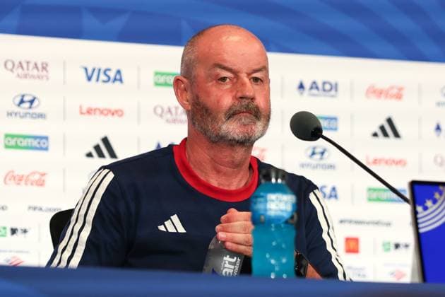 Steve Clarke, coach of Scotland during a press conference, PK, Pressekonferenz Scotland Press Conference, 2026 FIFA World Cup, WM, Weltmeisterschaft, Fussball Football, Miami Stadium, Miami, Florida, USA - 23 Jun 2026Miami Miami Stadium Florida (FL) United States of America EDITORIAL USE ONLY No use with unauthorised audio, video, data, fixture lists, club league logos or live services. Online in-match use limited to 120 images, no video emulation. No use in betting, games or single club league player publications.  Copyright: xChrisxArjoon Shutterstockx 16956019j