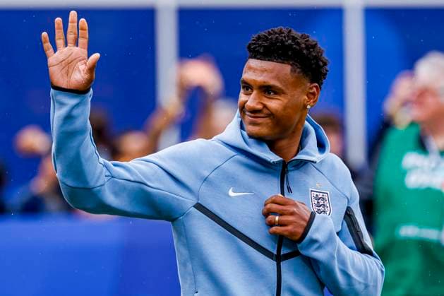 Ollie Watkins of England wave , Group L - FIFA World Cup, WM, Weltmeisterschaft, Fussball 2026, England v Ghana, Boston Stadium, June 23, 2026, Boston, United States.