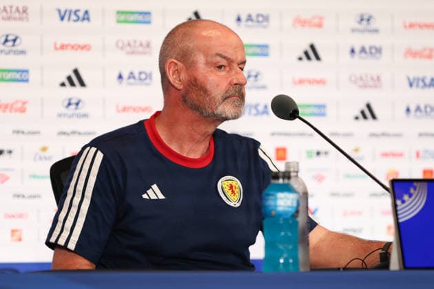 Steve Clarke, coach of Scotland during a press conference, PK, Pressekonferenz Scotland Press Conference, 2026 FIFA World Cup, WM, Weltmeisterschaft, Fussball Football, Miami Stadium, Miami, Florida, USA - 23 Jun 2026Miami Miami Stadium Florida (FL) United States of America EDITORIAL USE ONLY No use with unauthorised audio, video, data, fixture lists, club league logos or live services. Online in-match use limited to 120 images, no video emulation. No use in betting, games or single club league player publications.  Copyright: xChrisxArjoon Shutterstockx 16956019o