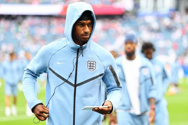 Marcus Rashford of England arrives England v Ghana, 2026 FIFA World Cup, WM, Weltmeisterschaft, Fussball Group L, Football, Boston Stadium, Foxborough, Massachusetts, USA - 23 Jun 2026Foxborough Boston Stadium Massachusetts (MA) United States of America EDITORIAL USE ONLY No use with unauthorised audio, video, data, fixture lists, club league logos or live services. Online in-match use limited to 120 images, no video emulation. No use in betting, games or single club league player publications.  Copyright: xMichaelxZemanek Shutterstockx 16956026u