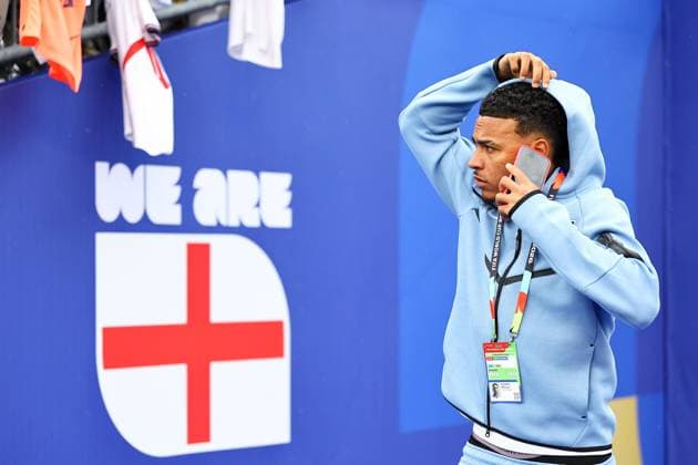 Morgan Rogers of England arrives England v Ghana, 2026 FIFA World Cup, WM, Weltmeisterschaft, Fussball Group L, Football, Boston Stadium, Foxborough, Massachusetts, USA - 23 Jun 2026Foxborough Boston Stadium Massachusetts (MA) United States of America EDITORIAL USE ONLY No use with unauthorised audio, video, data, fixture lists, club league logos or live services. Online in-match use limited to 120 images, no video emulation. No use in betting, games or single club league player publications.  Copyright: xMichaelxZemanek Shutterstockx 16956026p