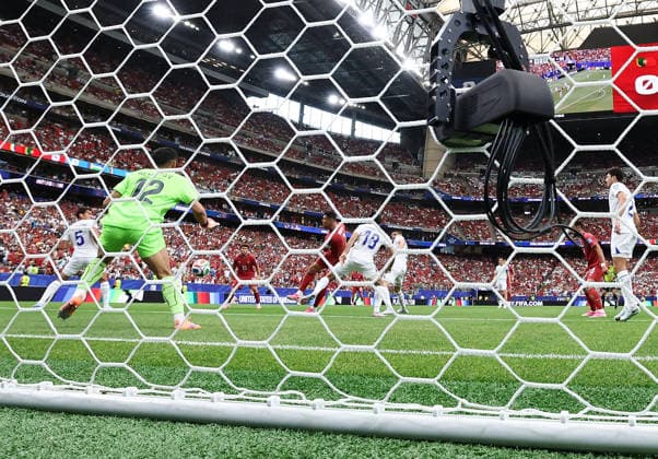 (260624) -- HOUSTON, June 24, 2026 -- Cristiano Ronaldo (4th L) of Portugal scores during the group K match between Portugal and Uzbekistan at the 2026 FIFA World Cup, WM, Weltmeisterschaft, Fussball at Houston Stadium in Houston, the United States, June 23, 2026. ) (SP)U.S.-HOUSTON-FOOTBALL-FIFA WORLD CUP-GROUP K-POR VS UZB LixMing 