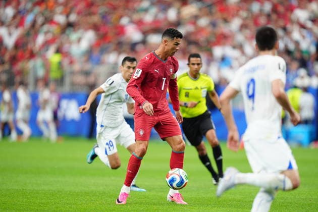 Portugal v Uzbekistan - FIFA World Cup, WM, Weltmeisterschaft, Fussball 2026 - Group K HOUSTON, USA - JUNE 23: Cristiano Ronaldo (7) of Portugal in action during the 2026 FIFA World Cup First Stage Group K match between Portugal and Uzbekistan at NRG Stadium (Houston Stadium) in Houston, Texas, United States on June 23, 2026. Hakan Akgun Anadolu Texas United States. Editorial use only. Please get in touch for any other usage.  Copyright: x2026xAnadoluxHakanxAkgunx