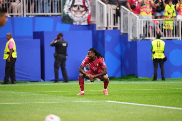 Portugal v Uzbekistan - FIFA World Cup, WM, Weltmeisterschaft, Fussball 2026 - Group K HOUSTON, USA - JUNE 23: Rafael Leao of Portugal celebrates after scoring his team s fifth goal during the 2026 FIFA World Cup First Stage Group K match between Portugal and Uzbekistan at NRG Stadium (Houston Stadium) in Houston, Texas, United States on June 23, 2026. Jose Hernandez Anadolu Texas United States. Editorial use only. Please get in touch for any other usage.  Copyright: x2026xAnadoluxJosexHernandezx