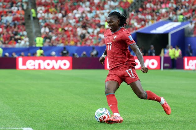 HOUSTON, TX - JUNE 23: Rafael Leao 17 of Portugal controls the ball during the FIFA World Cup, WM, Weltmeisterschaft, Fussball 2026 Group K match between Portugal and Uzbekistan on June 23, 2026, at Houston Stadium in Houston, Texas. (Photo by David Buono Icon Sportswire) SOCCER: JUN 23 FIFA World Cup 26 Group K - Portugal vs Uzbekistan EDITORIAL USE ONLY Icon260623061