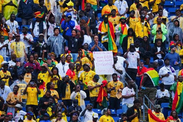 Ghana fans ahead of kick-off England v Ghana, 2026 FIFA World Cup, WM, Weltmeisterschaft, Fussball Group L, Football, Boston Stadium, Foxborough, Massachusetts, USA - 23 Jun 2026Foxborough Boston Stadium Massachusetts (MA) United States of America EDITORIAL USE ONLY No use with unauthorised audio, video, data, fixture lists, club league logos or live services. Online in-match use limited to 120 images, no video emulation. No use in betting, games or single club league player publications.  Copyright: xJavierxGarcia Shutterstockx 16956021bh