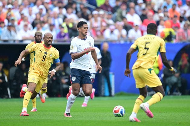 England v Ghana - FIFA World Cup, WM, Weltmeisterschaft, Fussball 2026 - Group L FOXBOROUGH, USA - JUNE 23: Jude Bellingham (10) of England in action during the 2026 FIFA World Cup First Stage Group L match between England and Ghana at Gillette Stadium (Boston Stadium) in Foxborough, Massachusetts, United States on June 23, 2026. Abdulhamid Hosbas Anadolu Massachusetts United States. Editorial use only. Please get in touch for any other usage.  Copyright: x2026xAnadoluxAbdulhamidxHosbasx
