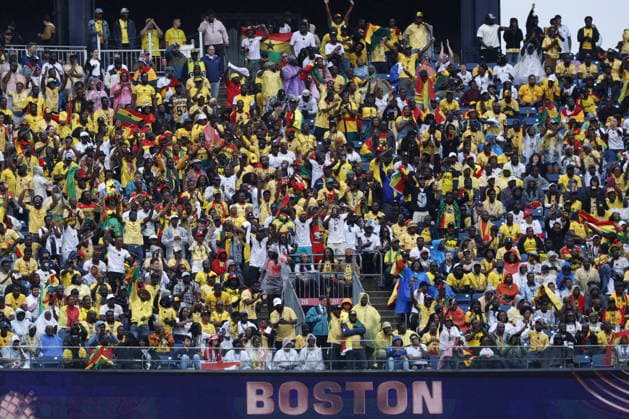 FIFA World Cup, WM, Weltmeisterschaft, Fussball 2026 - Group L - England vs Ghana Supporters of Ghana cheer during the FIFA World Cup 2026 group stage match England against Ghana, in Boston, Massachusetts, USA, 23 June 2026. Foxborough United States  Copyright: xGREGxM.xCOOPERx