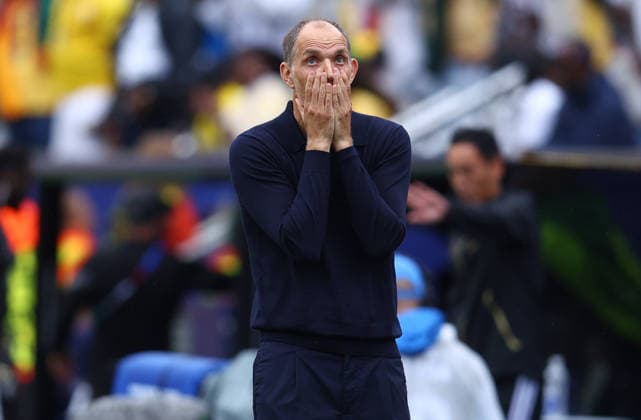 Foxborough, USA, 23rd June 2026. Thomas Tuchel coach of England during the England vs Ghana FIFA World Cup, WM, Weltmeisterschaft, Fussball match at Gillette Stadium, Foxborough. Picture credit should read: Paul Terry Sportimage EDITORIAL USE ONLY. No use with unauthorised audio, video, data, fixture lists, club league logos or live services. Online in-match use limited to 120 images, no video emulation. No use in betting, games or single club league player publications. SPI_069_PT_Eng_Ghana SPI-4840-0075