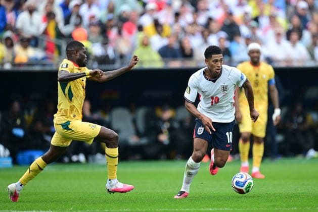 England v Ghana - FIFA World Cup, WM, Weltmeisterschaft, Fussball 2026 - Group L FOXBOROUGH, USA - JUNE 23: Jude Bellingham of England in action during the 2026 FIFA World Cup First Stage Group L match between England and Ghana at Gillette Stadium (Boston Stadium) in Foxborough, Massachusetts, United States on June 23, 2026. Abdulhamid Hosbas Anadolu Massachusetts United States. Editorial use only. Please get in touch for any other usage.  Copyright: x2026xAnadoluxAbdulhamidxHosbasx
