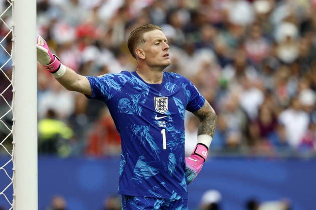FIFA World Cup, WM, Weltmeisterschaft, Fussball 2026 - Group L - England vs Ghana Goalkeeper Jordan Pickford of England looks on during the FIFA World Cup 2026 group stage match England against Ghana, in Boston, Massachusetts, USA, 23 June 2026. Foxborough United States  Copyright: xGREGxM.xCOOPERx