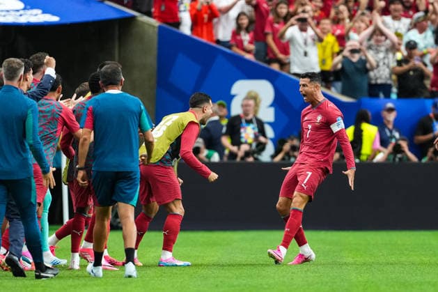 FIFA World Cup, WM, Weltmeisterschaft, Fussball 2026, Portugal vs Uzbekistan Portugal s 7 forward Cristiano Ronaldo, celebrates his goal during FIFA World Cup 2026, Portugal vs Uzbekistan at the Houston Stadium on June 23, 2026.