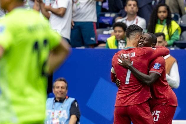 RECORD DATE NOT STATED Portugal faces Uzbekistan in the second round of the 2026 World Cup. Texas (USA), 06 23 2026 - Football Portugal vs Uzbekistan FIFA World Cup, WM, Weltmeisterschaft, Fussball 2026 - Player Cristiano Ronaldo scores and celebrates his goal in a match between Portugal and Uzbekistan, valid for the second round of the group stage of the 2026 World Cup, held at NRG Stadium, located in the city of Houston, in the state of Texas (United States), on Tuesday, June 23, 2026.(Foto: Pedro Paulo Diaz Thenews2 imago images) SPO  Copyright: xPedroxPauloxDiazx