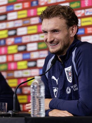 SOCCER - FIFA World Cup, WM, Weltmeisterschaft, Fussball 2026, preview SANTA BARBARA,CALIFORNIA,USA,23.JUN.26 - SOCCER - FIFA World Cup 2026, USA, Mexico, Canada, preview, OEFB, Oesterreichischer Fussball-Bund, press conference, PK, Pressekonferenz team AUT. Image shows Stefan Posch (AUT).  GEPAxpictures xArminxRauthner