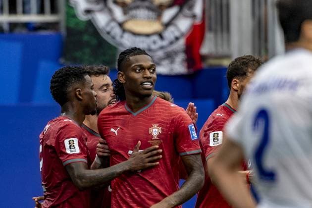RECORD DATE NOT STATED Portugal faces Uzbekistan in the second round of the 2026 World Cup. Texas (USA), 06 23 2026 - Football Portugal vs Uzbekistan FIFA World Cup, WM, Weltmeisterschaft, Fussball 2026 - Portuguese players celebrate a goal in a match between Portugal and Uzbekistan, valid for the second round of the group stage of the 2026 World Cup, held at NRG Stadium, located in the city of Houston, in the state of Texas (United States), on Tuesday, June 23, 2026.(Foto: Pedro Paulo Diaz Thenews2 imago images) SPO  Copyright: xPedroxPauloxDiazx